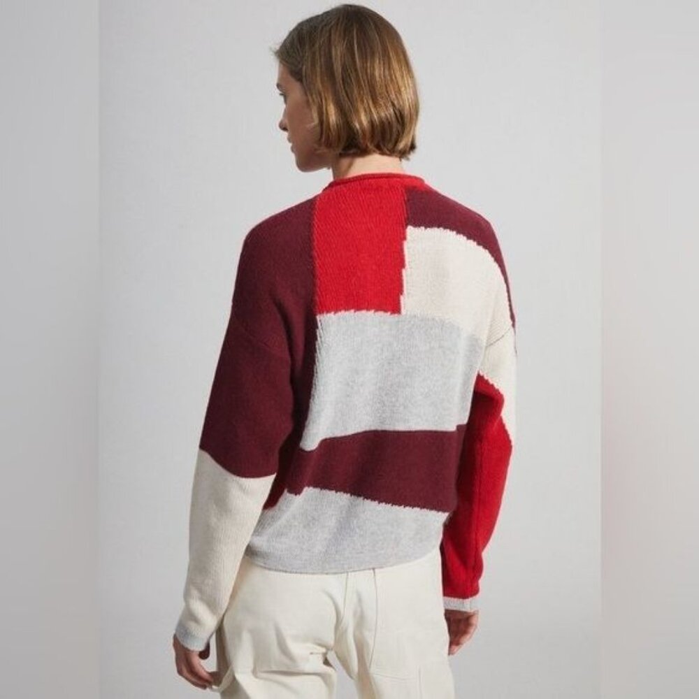 Paradis Purdue Joseph Color Block Intarsia Sweater - image 7